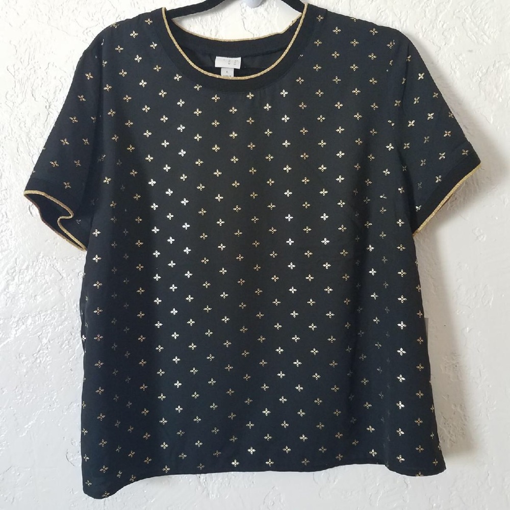 NWT a.n.d e a w y Black top size L